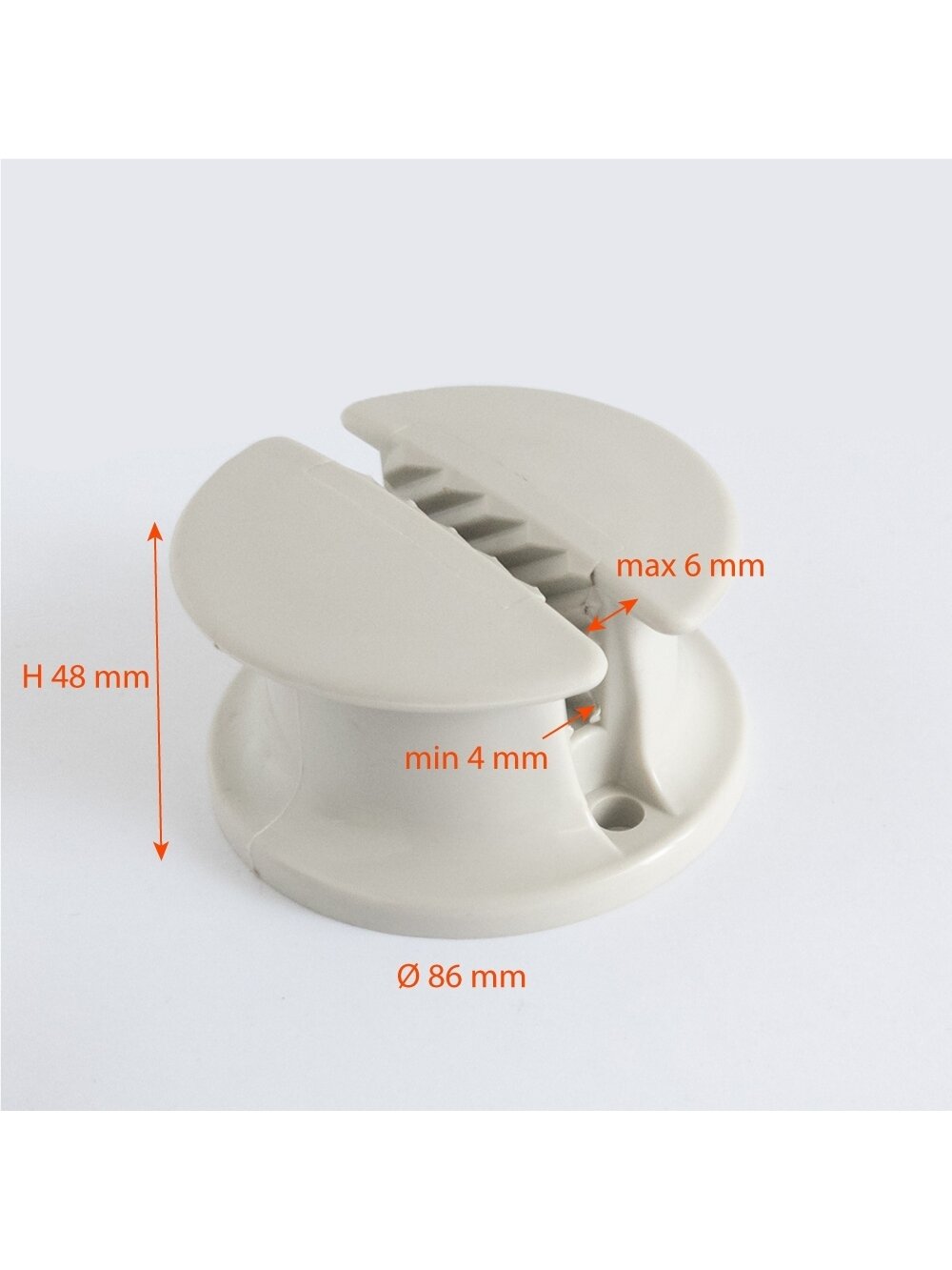 6 mm virvės fiksatorius Runos, pilkas 1 6 mm virvės fiksatorius Runos, pilkas 1