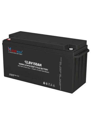 Akumuliatorius LeadMax LiFePO4 (12.8V, 150Ah) Akumuliatorius LeadMax LiFePO4 (12.8V, 150Ah)