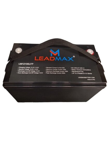 Akumuliatorius LeadMax LiFePO4 (12.8V, 100Ah) 3 Akumuliatorius LeadMax LiFePO4 (12.8V, 100Ah) 3