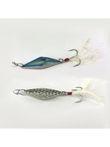 Blizgė-pilkeris GT-BIO Backbone 5g - 3,5cm silver+blue