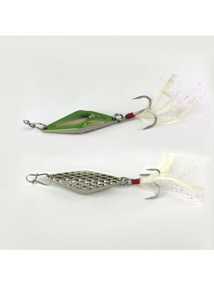 Blizgė-pilkeris GT-BIO Backbone 5g - 3,5cm silver+green Blizgė-pilkeris GT-BIO Backbone 5g - 3,5cm silver+green