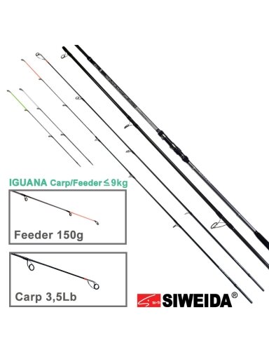 Carp/feeder Siweida "IGUANA" /carp 3,5Lb; feeder iki 150g/ 3,9m