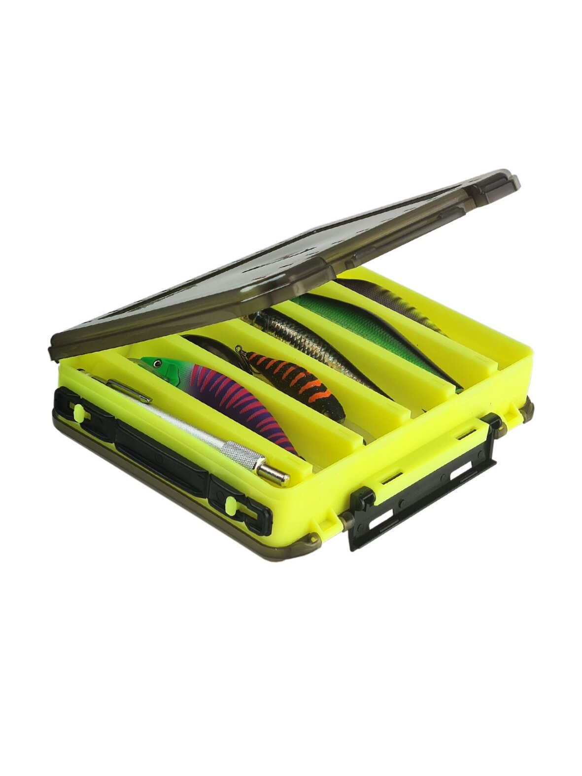 Dėžutė masalams, žūklės smulkmenoms DEZ-065-Y 20,3x17,3x4,70cm yellow