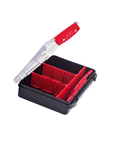 Dėžutė masalams, žūklės smulkmenoms DEZ-048-BR 21x15,5x4,50cm black/red