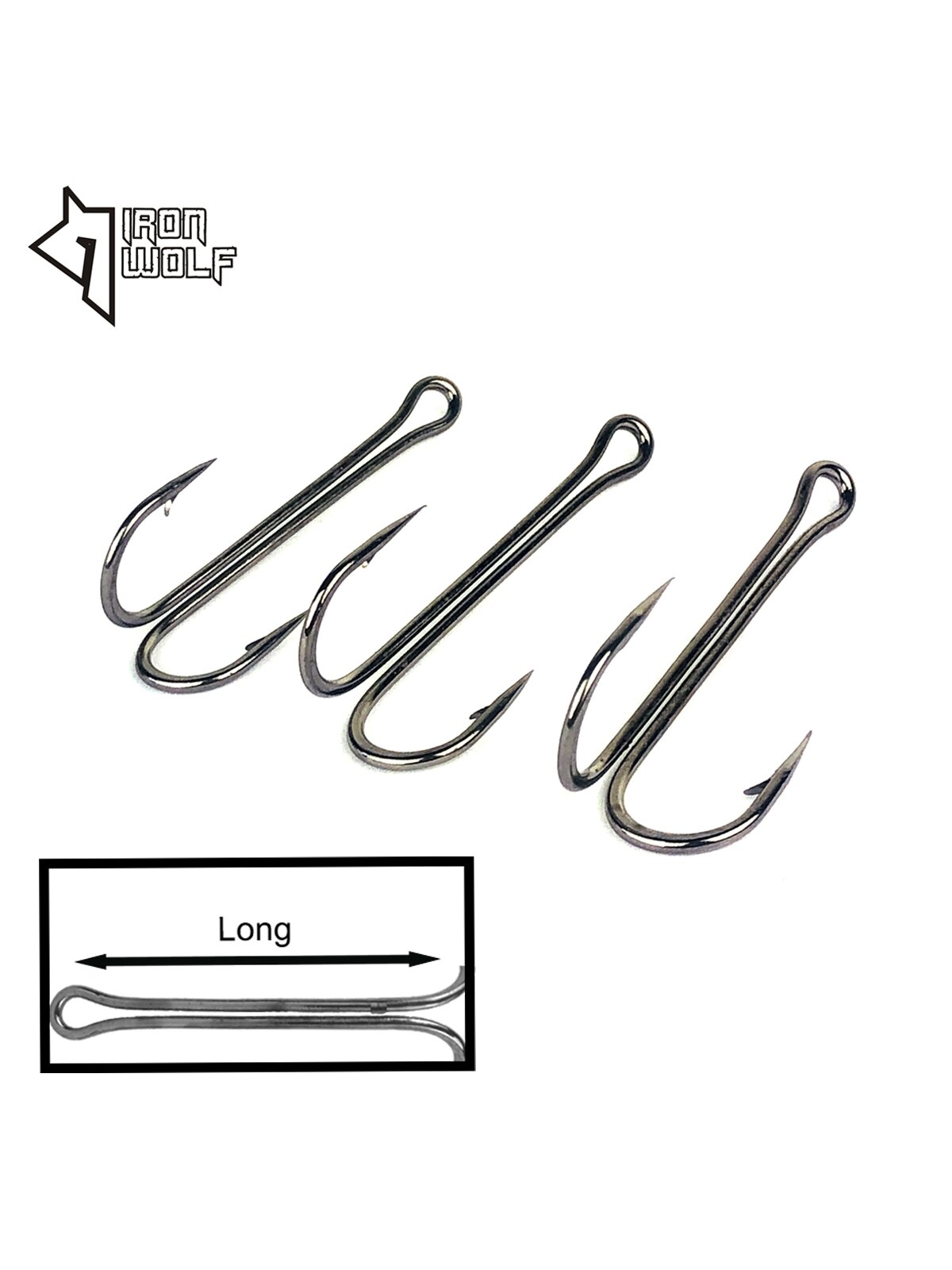 Dvišakiai kabliukai Iron Wolf long shape 1vnt Dvišakiai kabliukai Iron Wolf long shape 1vnt