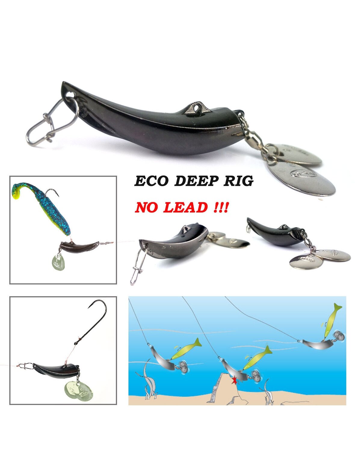 Džigo galva GT-BIO ECO DEEP BOMB RIG pilkos spalvos, 30-80g / 1 vnt. Džigo galva GT-BIO ECO DEEP BOMB RIG pilkos spalvos, 30-80g / 1 vnt.