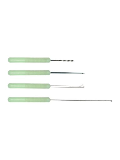 Fluorescensinis karpinių grąžtelių ir adatų komplektas Jaxon XTR CARP NEEDLE & DRILL KIT