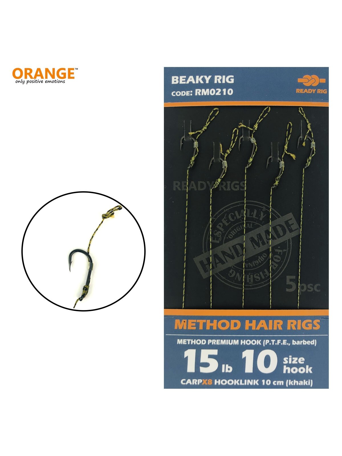 Fyderinė sistemėlė "Method Hair Rigs" kabliukas Nr10, 10cm, 15lb, 5vnt