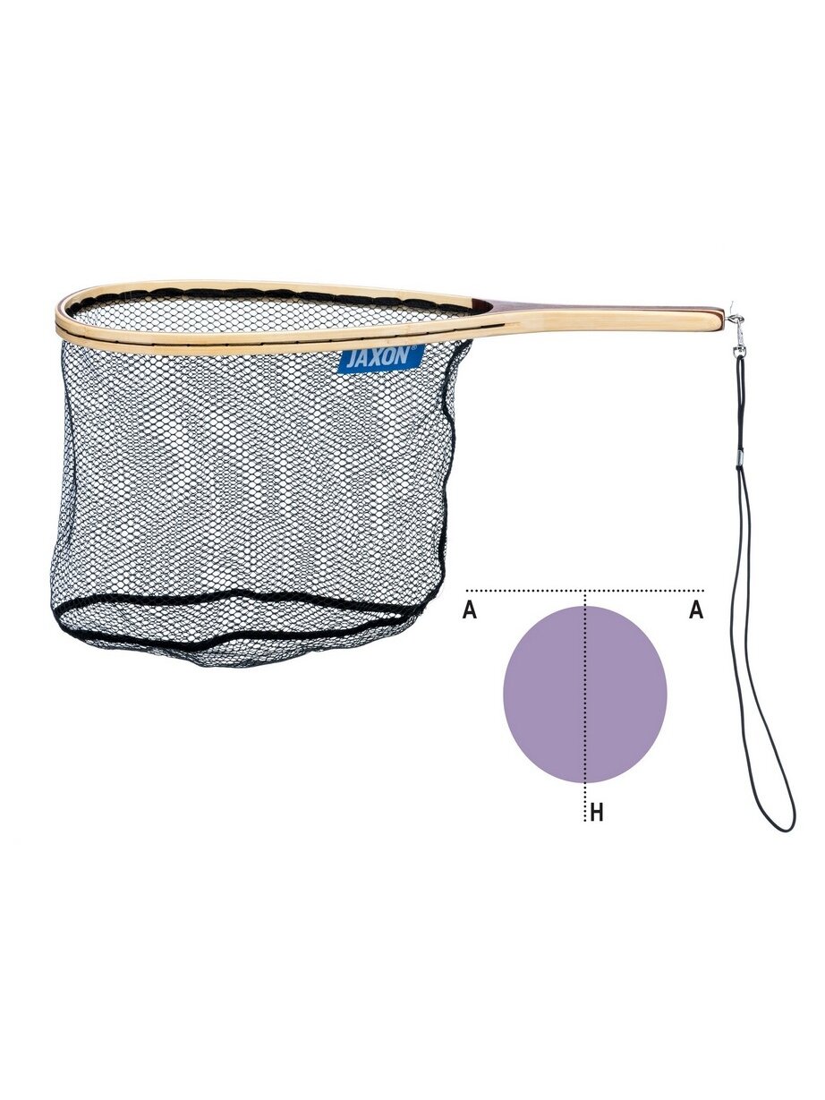 JAXON klasikinis graibštas upėtakiams PVC minkštas tinklelis 28/38cm 6mm 1 JAXON klasikinis graibštas upėtakiams PVC minkštas tinklelis 28/38cm 6mm 1