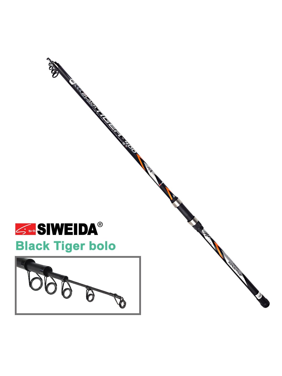 Meškerė Siweida BLACK TIGER TELE BOLO /3,00m; 4,00m; 5,00m / Meškerė Siweida BLACK TIGER TELE BOLO /3,00m; 4,00m; 5,00m /