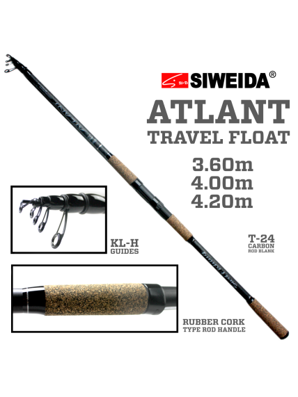 Meškerė Siweida ATLANT TRAVEL TELE FLOAT.,3.60m.,4.00m.,4.20m Meškerė Siweida ATLANT TRAVEL TELE FLOAT.,3.60m.,4.00m.,4.20m