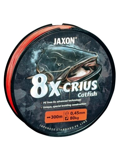 Pintas valas šamams Jaxon 8xCRIUS 300m Fluo Apelsinas