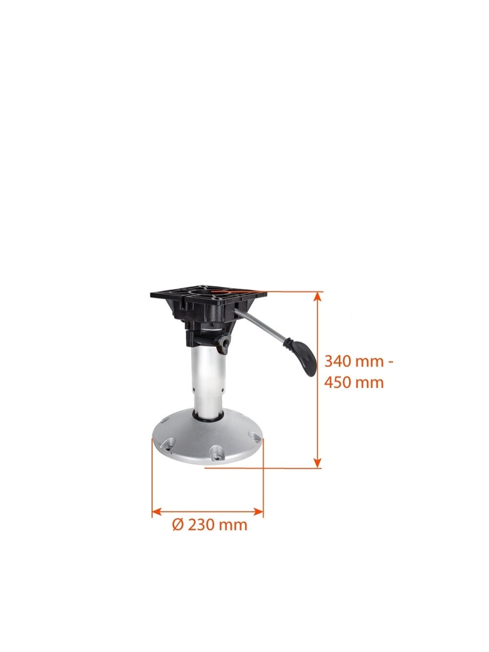 Pjedestalo su dujiniu amortizatoriumi komplektas Oceansouth, 340-450mm 1 Pjedestalo su dujiniu amortizatoriumi komplektas Oceansouth, 340-450mm 1