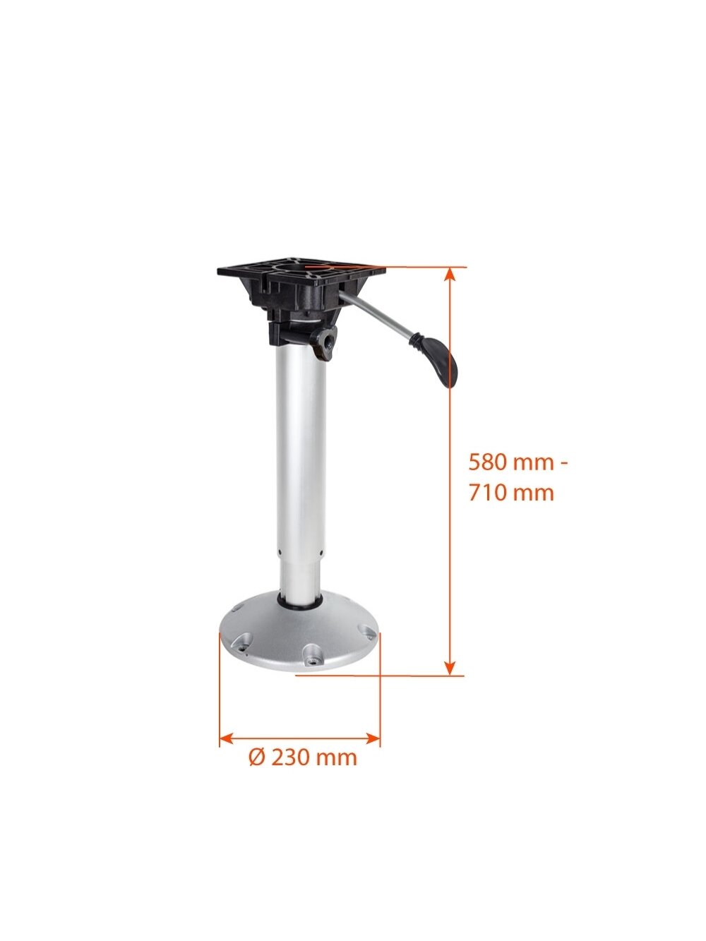Pjedestalo su dujiniu amortizatoriumi komplektas Oceansouth, 580-710mm 1 Pjedestalo su dujiniu amortizatoriumi komplektas Oceansouth, 580-710mm 1