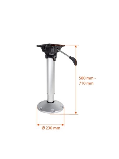 Pjedestalo su dujiniu amortizatoriumi komplektas Oceansouth, 580-710mm