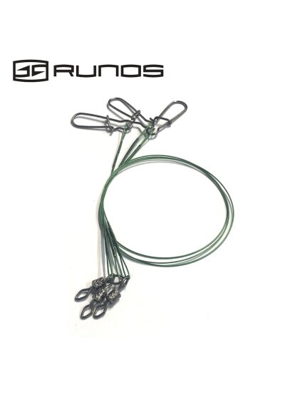 Plieninis pavadėlis lydekoms Runos dengtas plastiku 50LB 30cm 3 vnt. Plieninis pavadėlis lydekoms Runos dengtas plastiku 50LB 30cm 3 vnt.