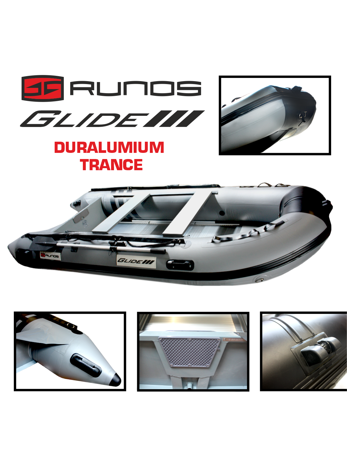 Pripučiama valtis „Runos GLIDE“.,PVC.,3,7m.,4,0m., su DURALIUMINIU TRANSU ir DUGNU Pripučiama valtis „Runos GLIDE“.,PVC.,3,7m.,4,0m., su DURALIUMINIU TRANSU ir DUGNU