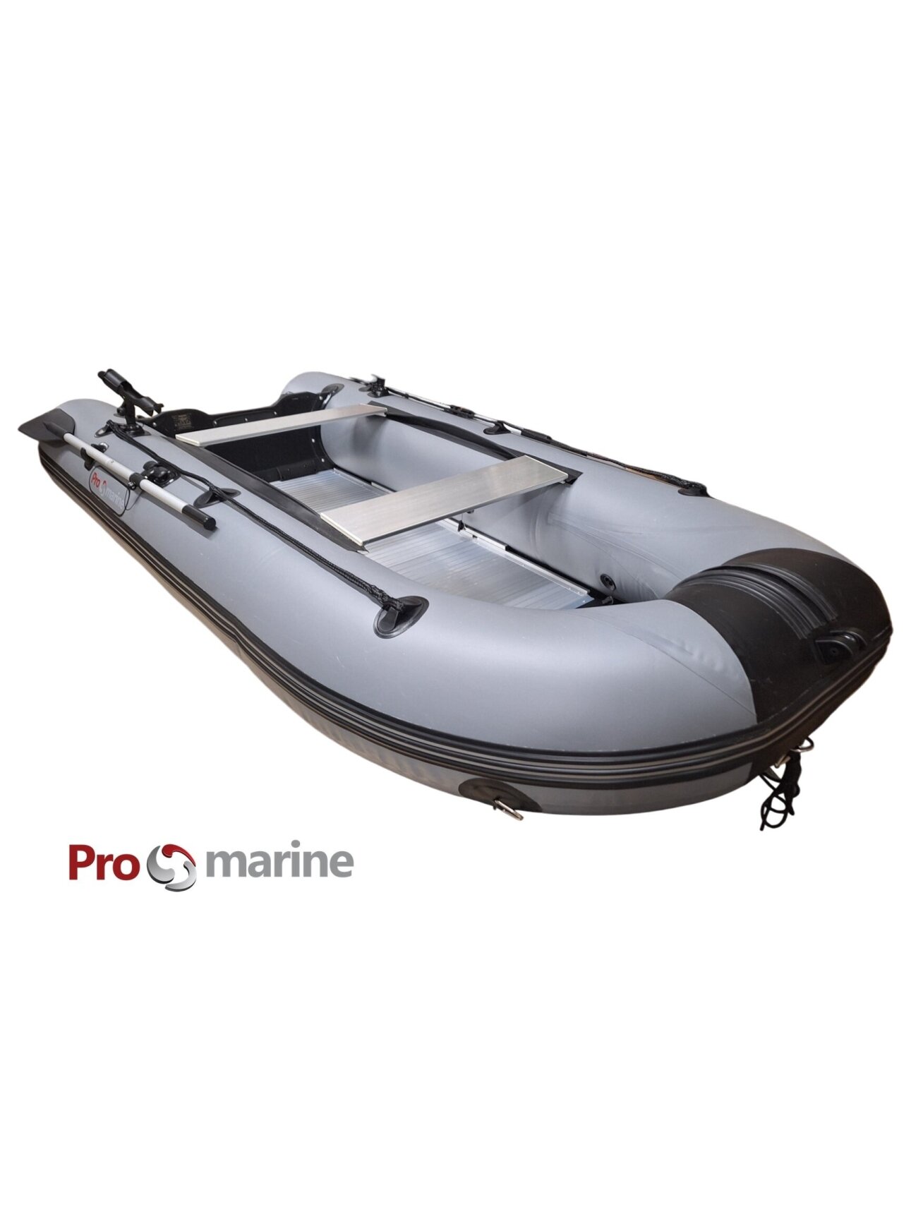 Pripučiama PVC Valtis ProMarine AL380 (380cm, dugnas Aliuminio, spalva: T. pilka) 2
