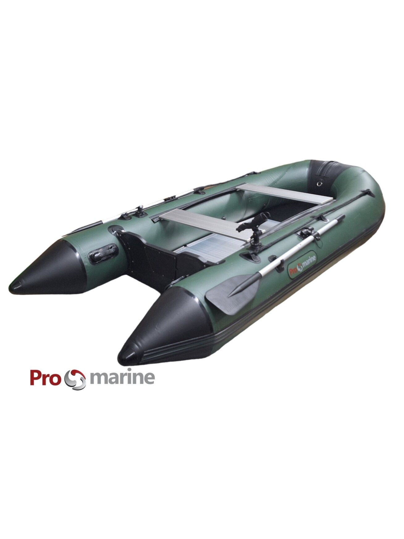 Pripučiama PVC Valtis ProMarine AL380 (380cm, dugnas Aliuminio, spalva: žalia) Pripučiama PVC Valtis ProMarine AL380 (380cm, dugnas Aliuminio, spalva: žalia)