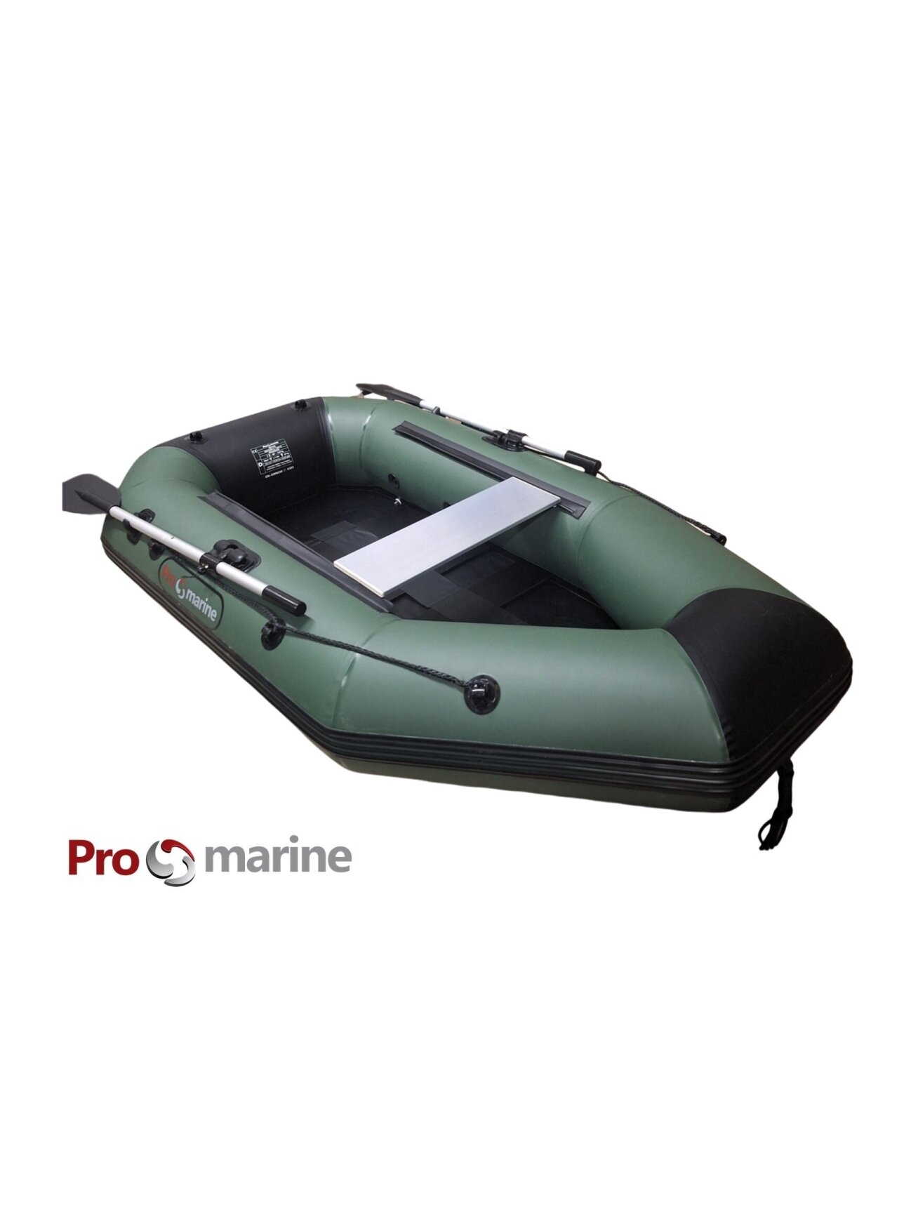 Pripučiama PVC Valtis ProMarine IBP230 ( 230cm, dugnas lentučių, spalva: Žalia) 2 Pripučiama PVC Valtis ProMarine IBP230 ( 230cm, dugnas lentučių, spalva: Žalia) 2