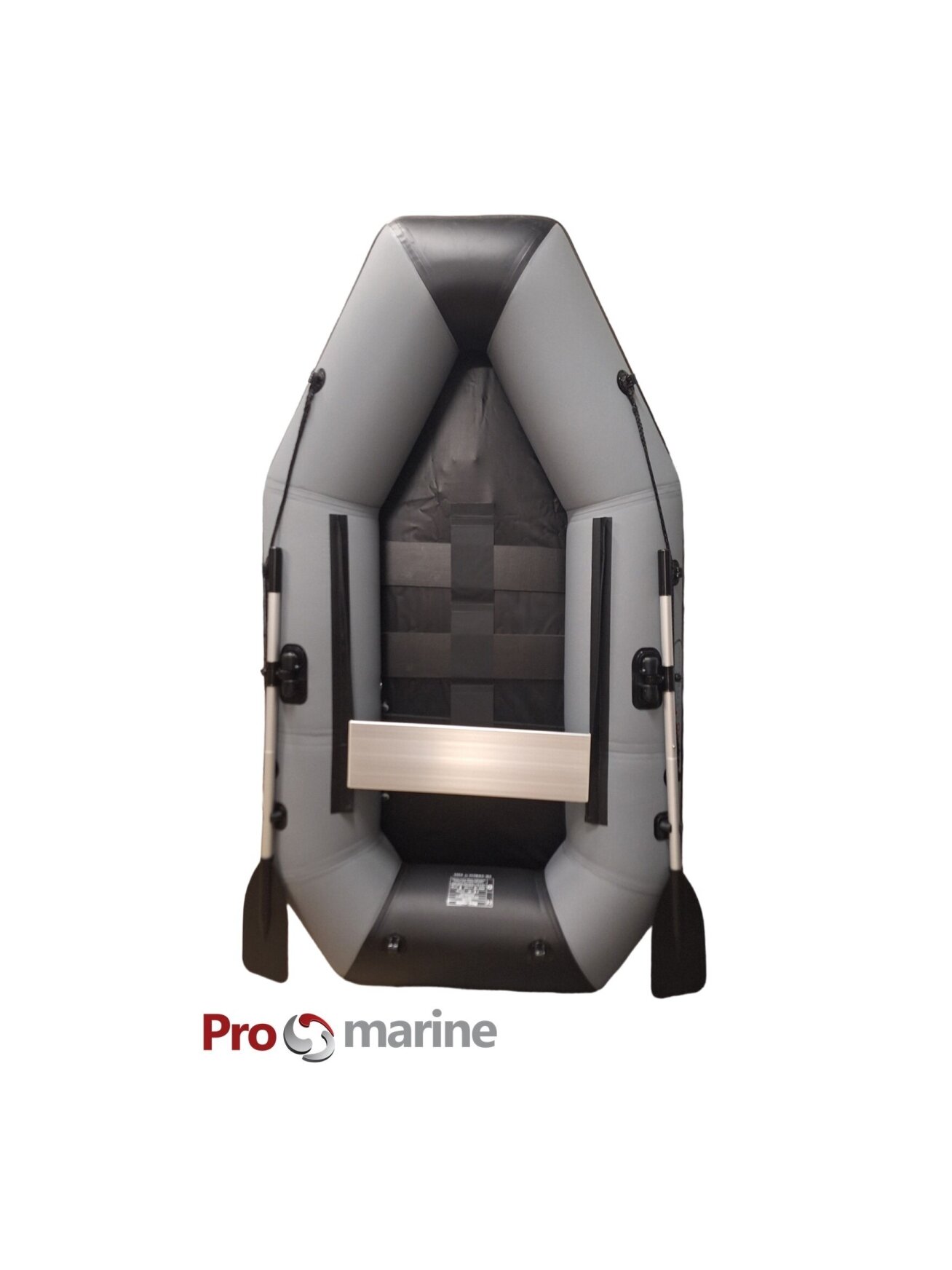 Pripučiama PVC Valtis ProMarine IBP230 (dugnas lentučių, spalva: T. pilka) 2 Pripučiama PVC Valtis ProMarine IBP230 (dugnas lentučių, spalva: T. pilka) 2