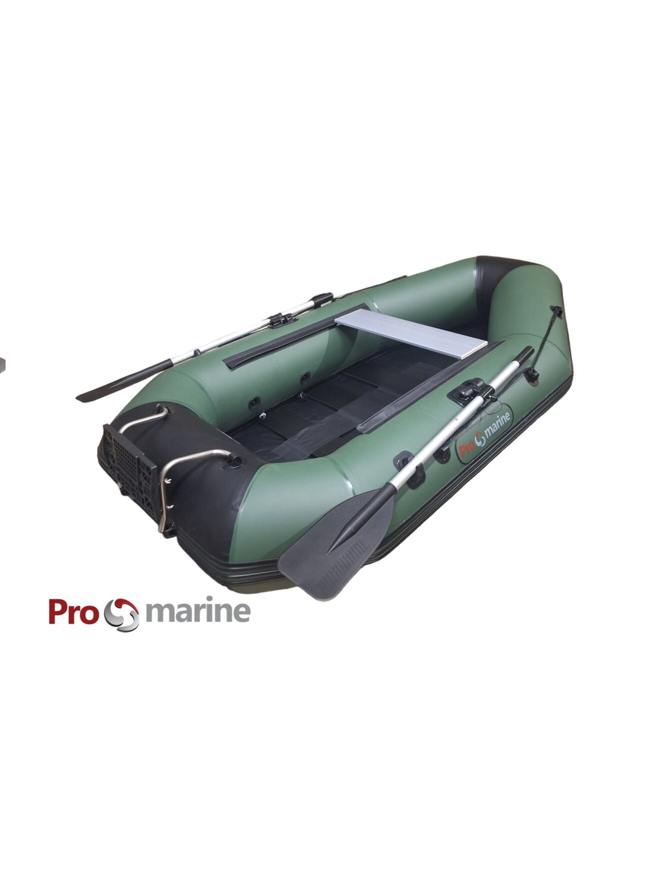 Pripučiama PVC Valtis ProMarine IBP230 (dugnas lentučių, spalva:žalia, trancas) Pripučiama PVC Valtis ProMarine IBP230 (dugnas lentučių, spalva:žalia, trancas)