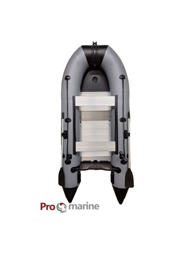 Pripučiama PVC Valtis ProMarine AL380 (380cm, dugnas Aliuminio, spalva: T. pilka)