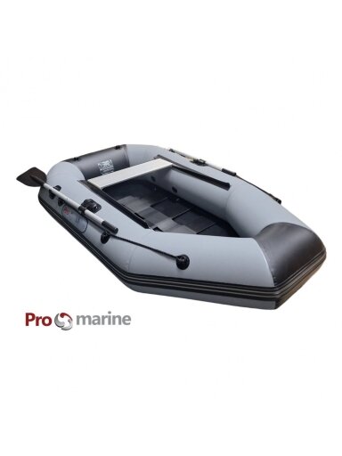Pripučiama PVC Valtis ProMarine IBP230 Airdeck (230cm, pripučiamas dugnas, transas, spalva: T. pilka)