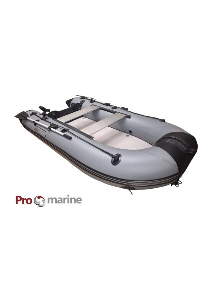 Pripučiama PVC Valtis ProMarine AD300 ( 300cm, dugnas Airdeck, spalva: T. pilka) 2 Pripučiama PVC Valtis ProMarine AD300 ( 300cm, dugnas Airdeck, spalva: T. pilka) 2