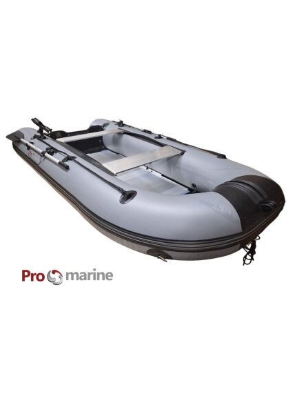 Pripučiama PVC Valtis ProMarine AL330 (330cm, dugnas Aliuminio, spalva: T. pilka) 2 Pripučiama PVC Valtis ProMarine AL330 (330cm, dugnas Aliuminio, spalva: T. pilka) 2