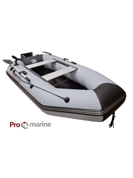 Pripučiama PVC Valtis ProMarine IBP300 ( 300cm, dugnas knyga, transas, spalva: T. pilka) 1 Pripučiama PVC Valtis ProMarine IBP300 ( 300cm, dugnas knyga, transas, spalva: T. pilka) 1