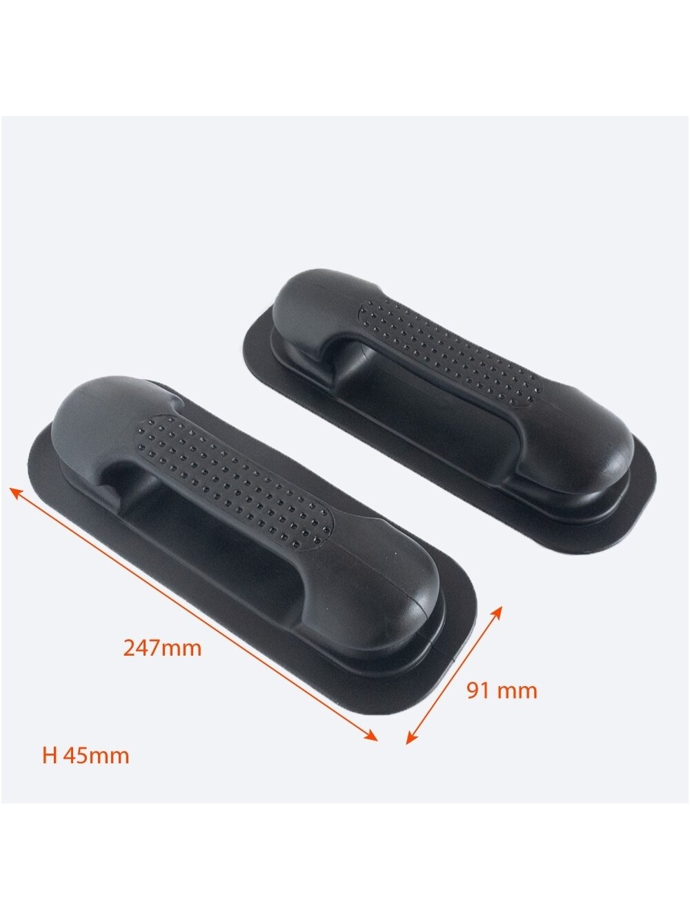 Runos rankena PVC valtims, juoda, 2vnt. 1 Runos rankena PVC valtims, juoda, 2vnt. 1