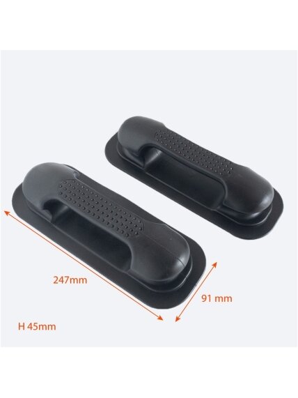 Runos rankena PVC valtims, juoda, 2vnt. 1 Runos rankena PVC valtims, juoda, 2vnt. 1