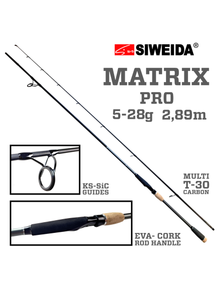 Siweida "MATRIX PRO" spiningas multigrafite.,2,89m.,5-28g Siweida "MATRIX PRO" spiningas multigrafite.,2,89m.,5-28g