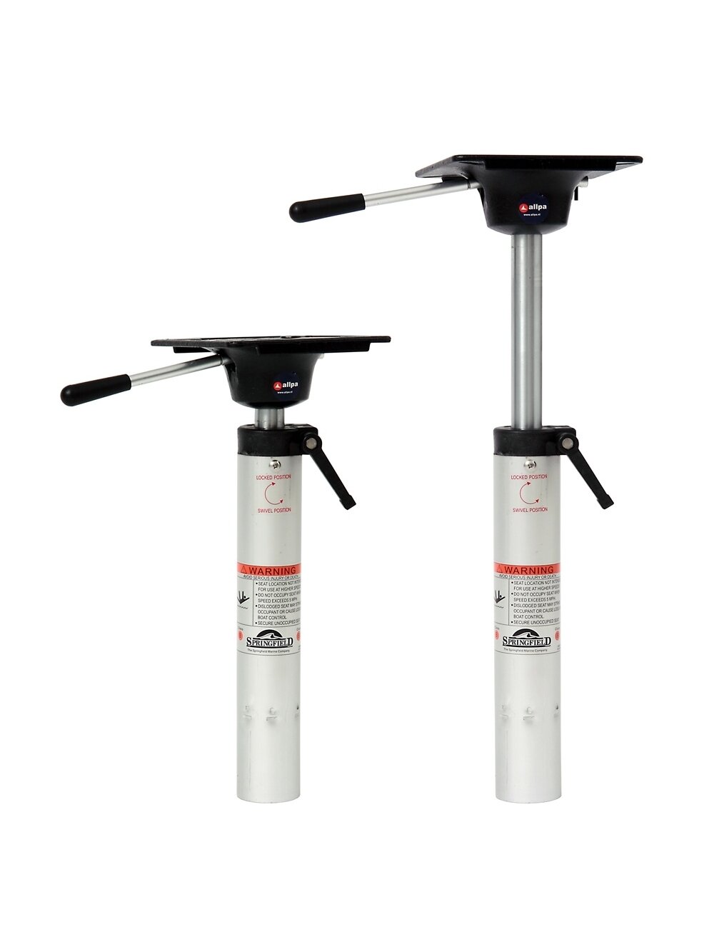 Springfield Plug-In™ dujinio-teleskopinio pjedestalo Power-Rise Air Ride 2 dalių komplektas 14-1/4" iki 21"(362-533 mm)