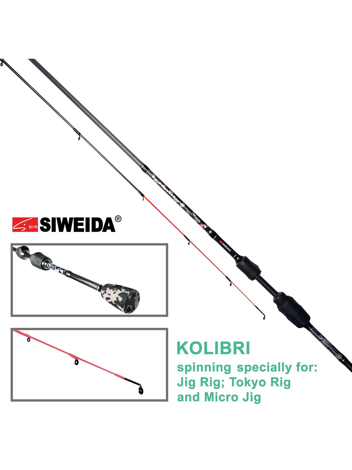 Spiningas Siweida KOLIBRI /1,98m; 2,10m; 2,28m/ 0,4-9g Spiningas Siweida KOLIBRI /1,98m; 2,10m; 2,28m/ 0,4-9g