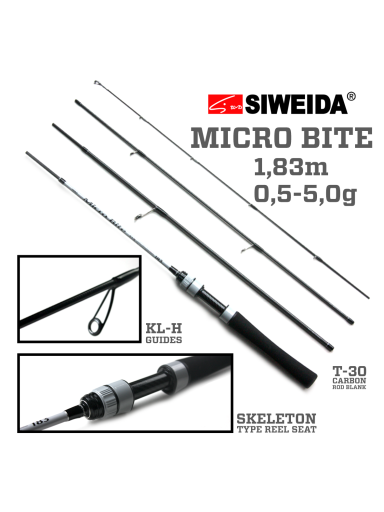 Spiningas kelioninis Siweida MICRO BITE.,1,83m.,0,5-5,0g