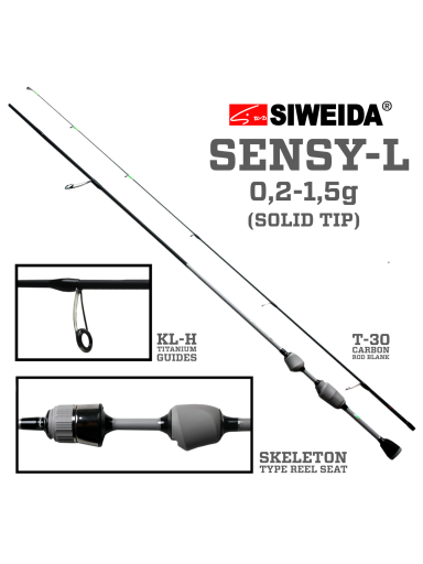Spiningas Siweida SENSY-L.,1,65m; 1,75m.,1,85m.,0,2-1,5g