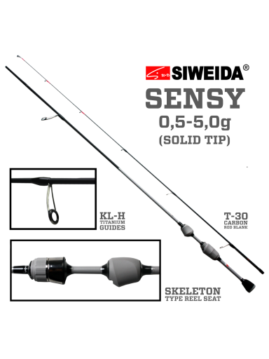Spiningas Siweida SENSY.,1,65m; 1,83m.,0,5-5,0g
