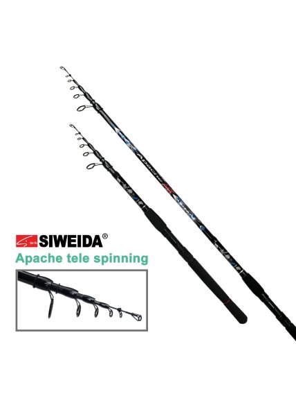 Spiningas Siweida APACHE MX TELE SPIN /2,40m; 2,70m/ 20-60g. Spiningas Siweida APACHE MX TELE SPIN /2,40m; 2,70m/ 20-60g.