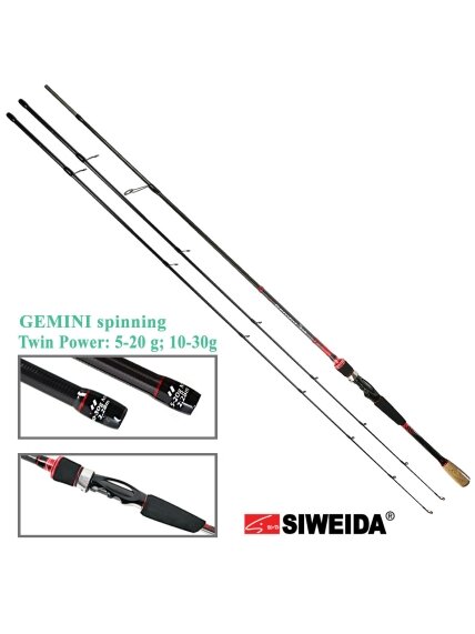 Spiningas Siweida GEMINI Jig /2,28m; 2,40m; 2,55m/ 5-20g+10-30g Spiningas Siweida GEMINI Jig /2,28m; 2,40m; 2,55m/ 5-20g+10-30g
