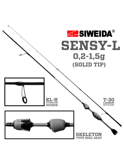 Spiningas Siweida SENSY-L.,1,65m; 1,75m.,1,85m.,0,2-1,5g Spiningas Siweida SENSY-L.,1,65m; 1,75m.,1,85m.,0,2-1,5g
