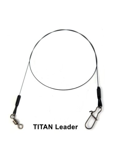 TITANINIS pavadėlis lydekoms Jaxon 9kg / 25cm, 30cm, 2 vnt.