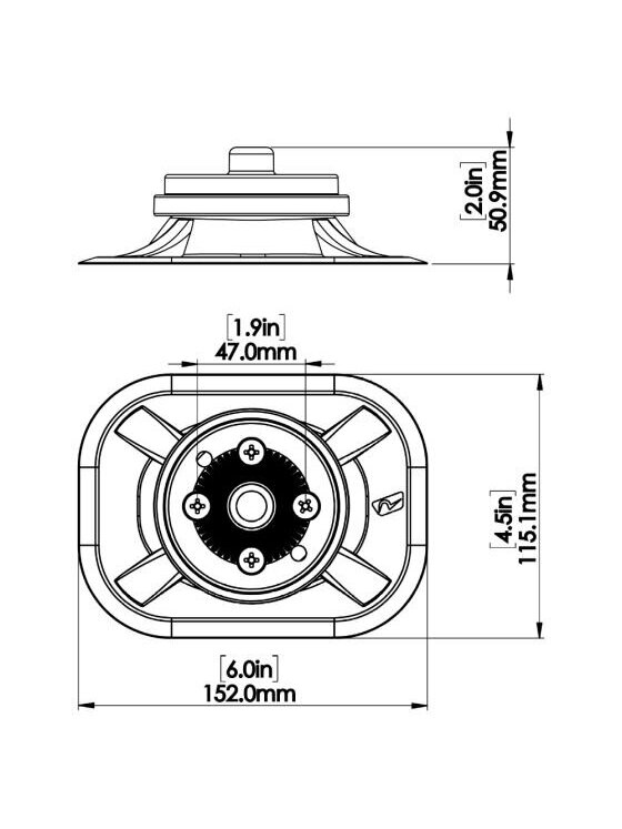 Užraktas klijuojamas Railblaza HEXX Adhesive Mount 2 Užraktas klijuojamas Railblaza HEXX Adhesive Mount 2