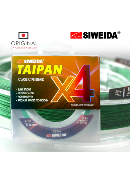 Valas pintas Siweida TAIPAN CLASSIC PE X4.,135m.,1vnt. Valas pintas Siweida TAIPAN CLASSIC PE X4.,135m.,1vnt.