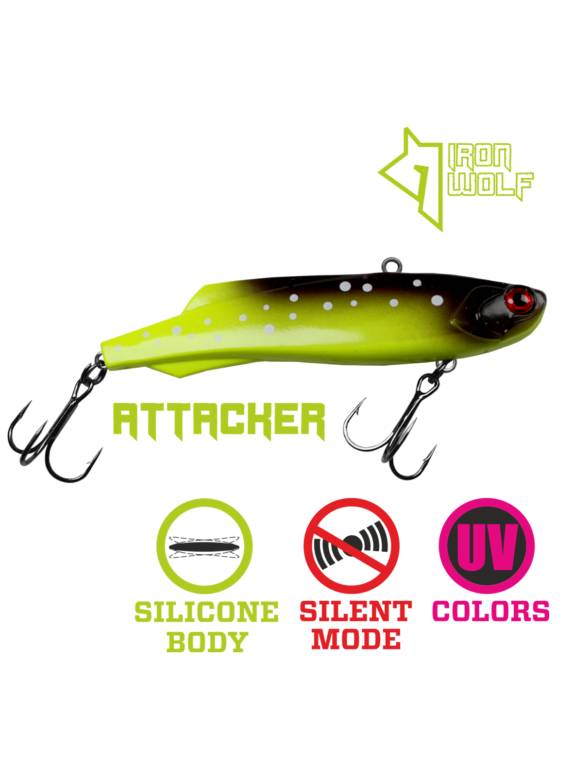 VIB Iron Wolf ATTACKER.,105mm.,38g.,L047 VIB Iron Wolf ATTACKER.,105mm.,38g.,L047