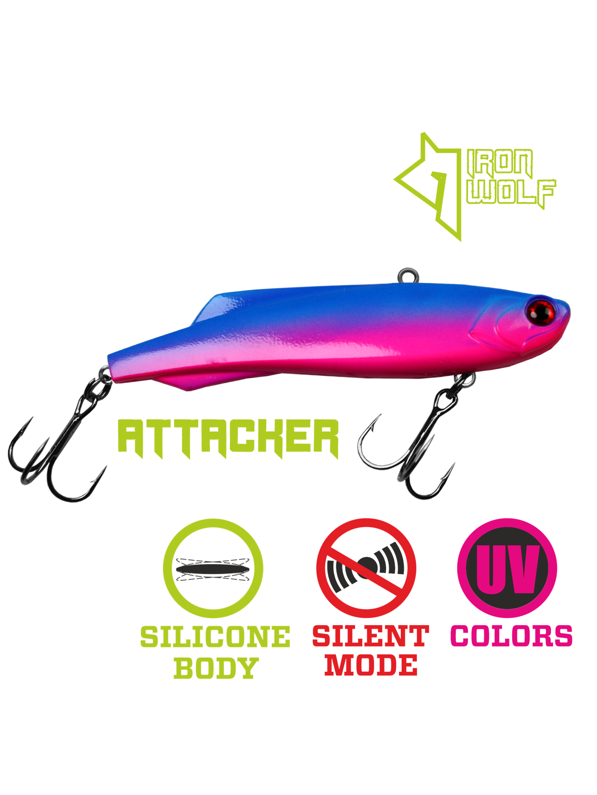VIB Iron Wolf ATTACKER.,105mm.,38g.,L49 VIB Iron Wolf ATTACKER.,105mm.,38g.,L49