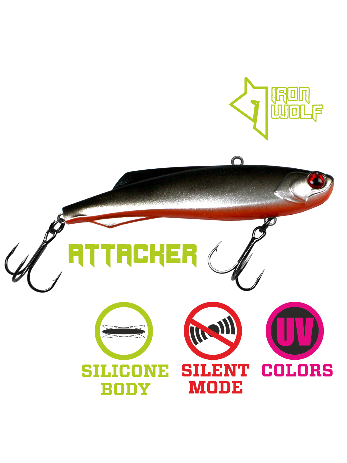 VIB Iron Wolf ATTACKER.,105mm.,38g.,L76 VIB Iron Wolf ATTACKER.,105mm.,38g.,L76