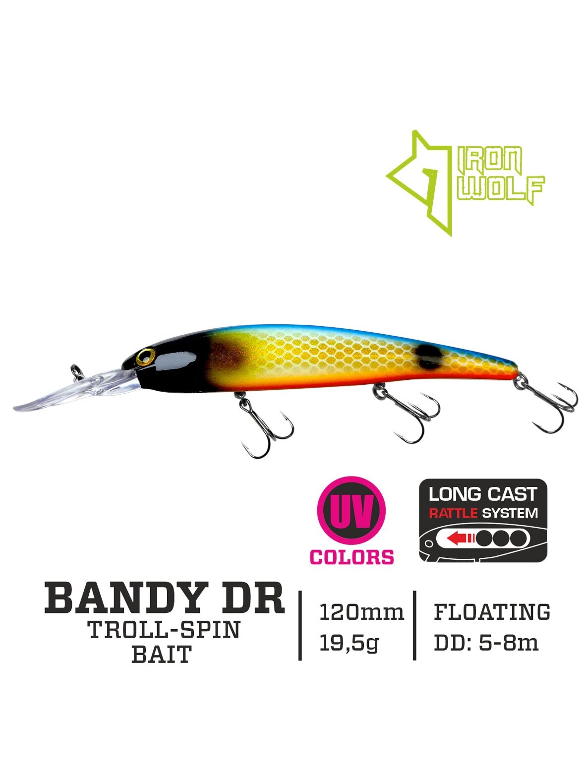 Vobleris Iron Wolf "BANDY DR".,F.,120mm.,5,0-8,0m.,K20