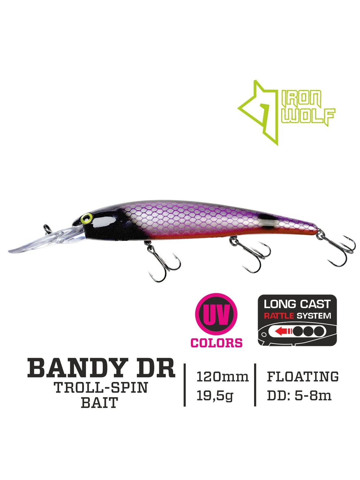 Vobleris Iron Wolf "BANDY DR".,F.,120mm.,5,0-8,0m.,K93